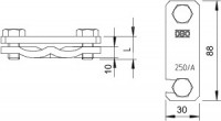 Соединитель арматурный диагональный 250 AS-FT OBO 5313031