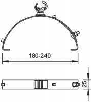 Держатель проволоки d8-10мм для коньковой черепицы 132 N-DK OBO 5202566