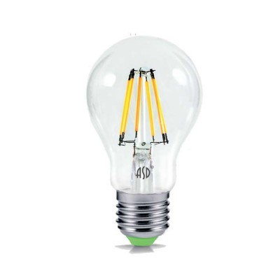 Лампа светодиодная филаментная LED-А60-premium 6Вт шар 3000К тепл. бел. E27 540лм 160-260В ASD 4690612003207