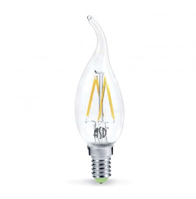Лампа светодиодная филаментная LED-свеча на ветру-premium 5Вт свеча на ветру 3000К тепл. бел. E14 450лм 160-260В прозр.