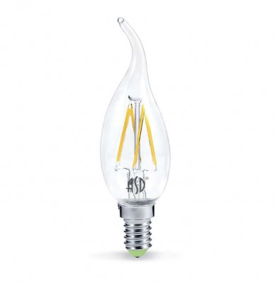 Лампа светодиодная филаментная LED-свеча на ветру-premium 5Вт свеча на ветру 4000К белый E14 450лм 160-260В прозр. ASD 4
