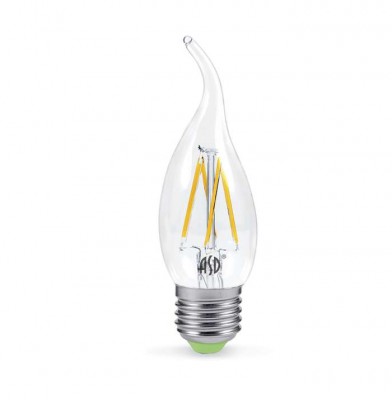 Лампа светодиодная филаментная LED-свеча на ветру-premium 5Вт свеча на ветру 3000К тепл. бел. E27 450лм 160-260В прозр.