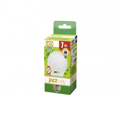 Лампа светодиодная PLED- ECO- A60 7Вт E27 3000К 8+2 JazzWay 4895205014152