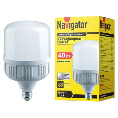 Лампа светодиодная 61 480 NLL-T120-40-230-840-E27 Navigator 20699