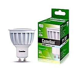 Лампа светодиодная LED8-GU10/830/GU10 8Вт 3000К тепл. бел. GU10 550лм 220-240В Camelion 11606