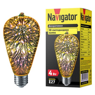 Лампа светодиодная 61 486 NLL-3D-ST64-4-230-E27 Navigator 61486
