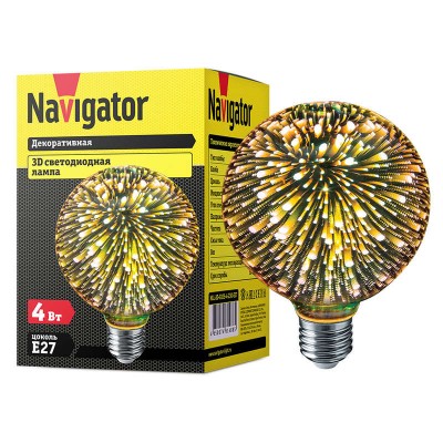 Лампа светодиодная 61 488 NLL-3D-G105-4-230-E27 Navigator 20713