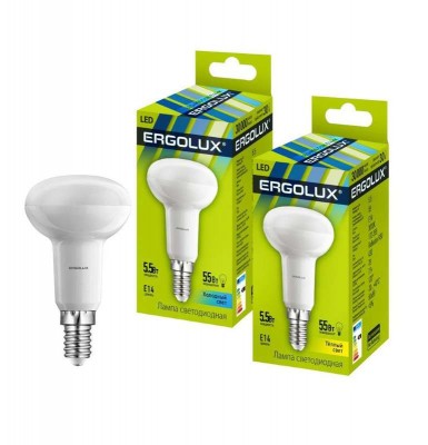 Лампа светодиодная LED-R50-5.5W-E14-4500K Рефлектор172-265В Ergolux 12153