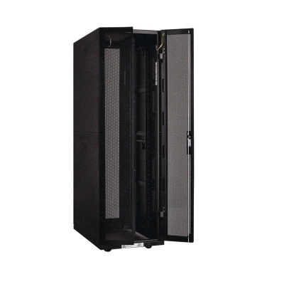 Шкаф серверный 19дюйм 42U 800х1000мм передняя двустворч. перф. дверь; задняя перф. черн. (передняя дверь и часть рамы) ITK LS05-42U81-2PP-1