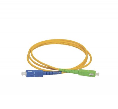 Патч-корд оптический коммутационный переходной для одномодового кабеля (SM); 9/125 (OS2) LC/UPC-SC/APC (Simplex) (дл.1м)