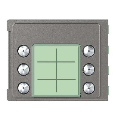 Панель лицевая модуля доп. кнопок вызова (6-8) 6 кнопок Robur Leg BTC 352165