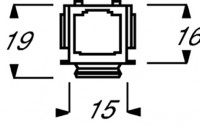 Модуль розетки телефонной RJ11/12 кат. 3 AMP-No. 216005-4 8п ABB 2CKA000225A0086
