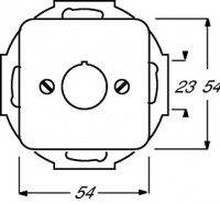Плата центральная с суппортом для командно-сигнальных приборов D=22.5мм Reflex SI альп. бел. ABB 2CKA001724A1150