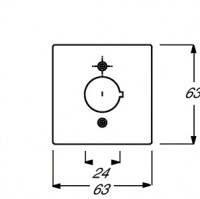 Плата центральная (накладка) с суппортом для командно-сигнальных приборов D=22.5мм future бел. ABB 2CKA001724A4256