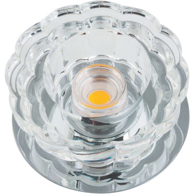 Светильник декоративный встраиваемый светодиодный 10Вт DLS-F301 10W CHROME/CLEAR 