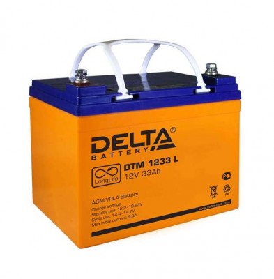 Аккумулятор 12В 33А.ч Delta DTМ 1233 L