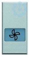 Кнопка вентилятора с подсветкой 1мод. Axolute алюм. Leg BTC HC4921LE