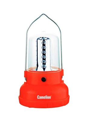 Фонарь для кемпинга LED 29312 аккумуляторный (220В 24LED 4В 2.3А.ч. пласт. красн. ) Camelion 10473