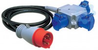 Адаптер на кабеле 416P6/216R6 16А ввод 3P+N+E 3 вывода 2P + E IP44 ABB 2CMA170191R1000