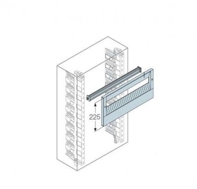 DIN-рейка + пластрон H=225мм для шкафов Gemini (размер 2-3) ABB 1SL0313A00