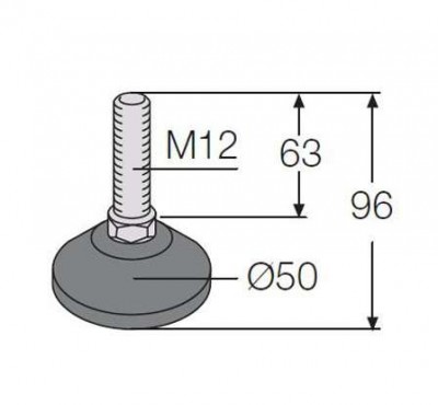 Ножка для выравнивания по высоте м12 (уп.4шт) ABB EV1004
