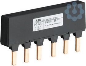 Разводка шинная 3ф PS4-2-0 до 108А для 2-х автоматов типа MS450; MS495; MS497; MO450; MO495; MO496 без доп. контактов AB