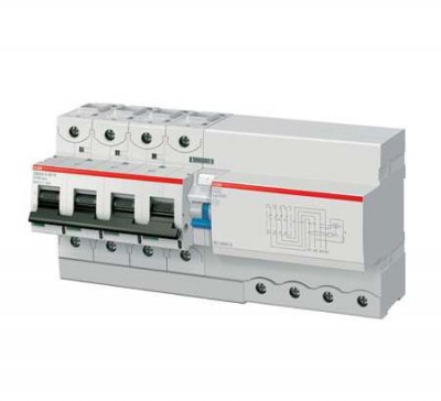 Выключатель автоматический дифференциального тока 4п B 125А 300мА тип A 25кА DS804S ABB 2CCA864005R0845