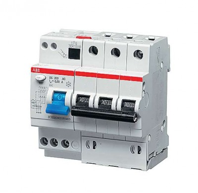 Выключатель автоматический дифференциального тока 3п B 10А 30мА тип AC DS203 5мод. ABB 2CSR253001R1105