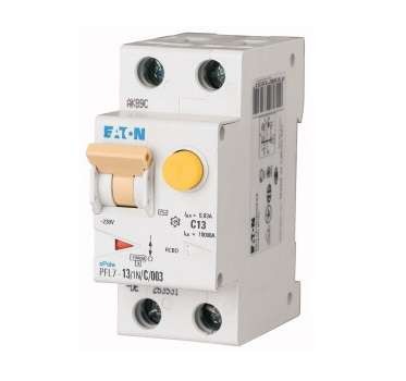 Выключатель автоматический дифференциального тока 2п C 13А 30мА AC/DC 10кА PFL7-13/1N/C/003-G-DE EATON 263533