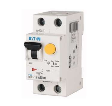 Выключатель автоматический дифференциального тока 2п C 13А 30мА 6кА PFL6-13/1N/C/003 EATON 286466