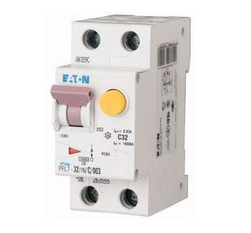 Выключатель автоматический дифференциального тока 2п B 32А 30мА AC 10кА PFL7-32/1N/B/003-DE EATON 263552