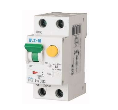 Выключатель автоматический дифференциального тока 2п B 6А 30мА AC 10кА PFL7-6/1N/B/003-DE EATON 263430