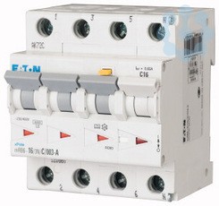 Выключатель автоматический дифференциального тока 4п (3P+N) B 13А 300мА тип A 6кА mRB6-13/3N/B/03-A EATON 120655
