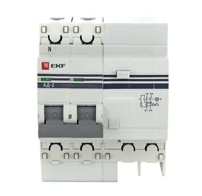 Выключатель автоматический дифференциального тока 2п 63А 100мА АД-2 PROxima EKF DA2-63-100-pro