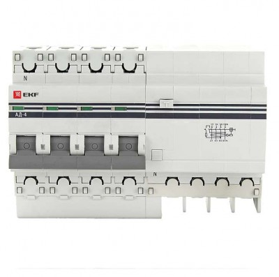 Выключатель автоматический дифференциального тока 4п 50А 300мА АД-4 PROxima EKF DA4-50-300-pro
