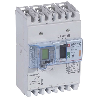 Выключатель автоматический дифференциального тока 4п 16А 25кА DPX3 160 термомагнитн. расцеп. Leg 420070