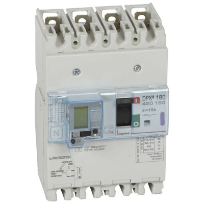 Выключатель автоматический дифференциального тока 4п 16А 50кА DPX3 160 термомагнитн. расцеп. Leg 420150