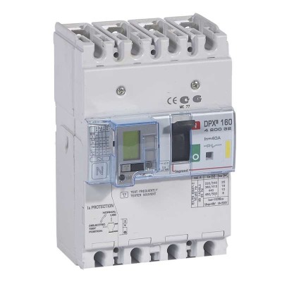 Выключатель автоматический дифференциального тока 4п 40А 16кА DPX3 160 термомагнитн. расцеп. Leg 420032