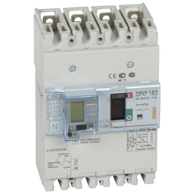 Выключатель автоматический дифференциального тока 4п 40А 25кА DPX3 160 термомагнитн. расцеп. Leg 420072
