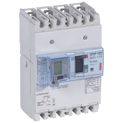 Выключатель автоматический дифференциального тока 4п 40А 36кА DPX3 160 термомагнитн. расцеп. Leg 420112