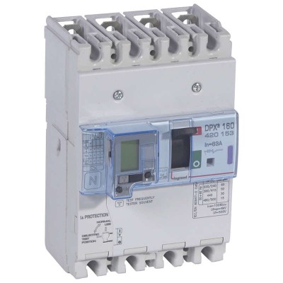Выключатель автоматический дифференциального тока 4п 63А 50кА DPX3 160 термомагнитн. расцеп. Leg 420153