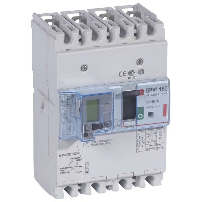 Выключатель автоматический дифференциального тока 4п 80А 36кА DPX3 160 термомагнитн. расцеп. Leg 420114