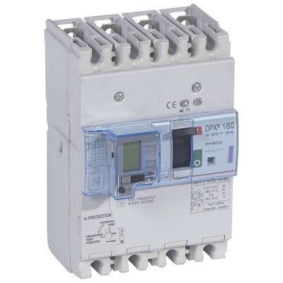 Выключатель автоматический дифференциального тока 4п 80А 50кА DPX3 160 термомагнитн. расцеп. Leg 420154