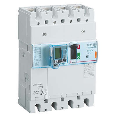 Выключатель автоматический дифференциального тока 4п 100А 25кА DPX3 250 электрон. расцеп. с изм. блоком Leg 420425