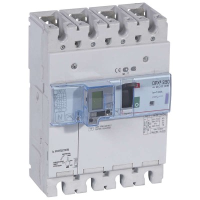 Выключатель автоматический дифференциального тока 4п 100А 50кА DPX3 250 термомагнитн. расцеп. Leg 420285