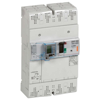 Выключатель автоматический дифференциального тока 4п 250А 25кА DPX3 250 термомагнитн. расцеп. Leg 420229