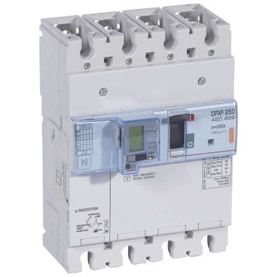 Выключатель автоматический дифференциального тока 4п 250А 25кА DPX3 250 электрон. расцеп. с изм. блоком Leg 420429