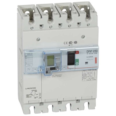 Выключатель автоматический дифференциального тока 4п 250А 36кА DPX3 250 термомагнитн. расцеп. Leg 420259