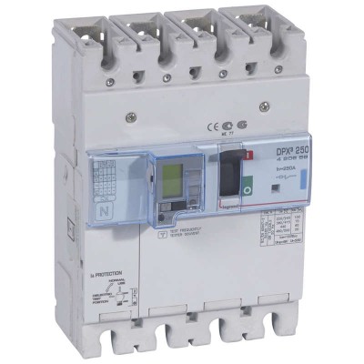 Выключатель автоматический дифференциального тока 4п 250А 70кА DPX3 250 электрон. расцеп. Leg 420659
