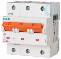 Выключатель автоматический модульный 3п B 63А 25кА PLHT-B63/3 EATON 248029